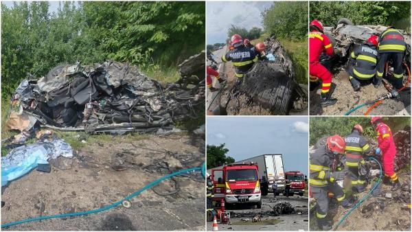 Bărbat, mort pe loc după un impact fatal cu un TIR, în Suceava. Mașina în care se afla s-a făcut praf