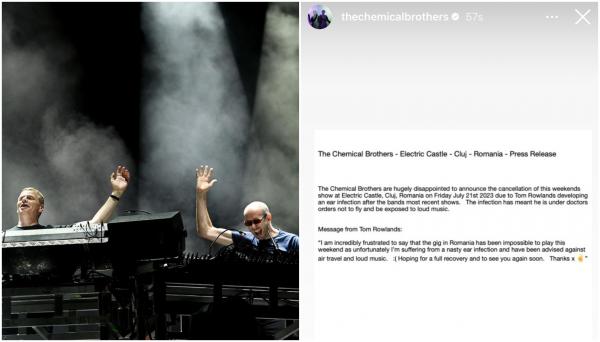 Electric Castle 2023. The Chemical Brothers, al doilea headliner care anulează show-ul de la Bonţida. Care este motivul