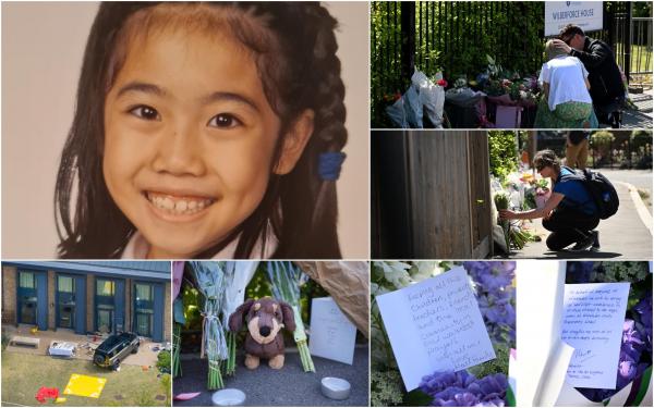 Ploaie de lacrimi pentru Selena, fetiţa ucisă în accidentul de la şcoala din Wimbledon. Sute de flori şi jucării, în locul unde copila şi-a dat ultima suflare