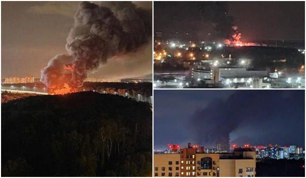 Incendiu în apropierea reşedinţei lui Putin din afara Moscovei. Un depozit aflat la 6km a luat foc