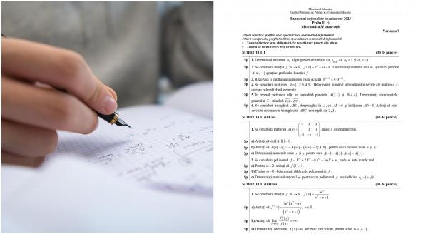 Barem Matematică Bac 2023 sesiunea de toamnă. Cum se rezolvă subiectele