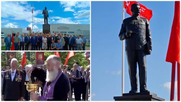 Culmea ironiei. Un preot rus a sfințit o statuie a lui Stalin, de 8 metri, fără acordul superiorilor. Reacția Patriarhiei Moscovei