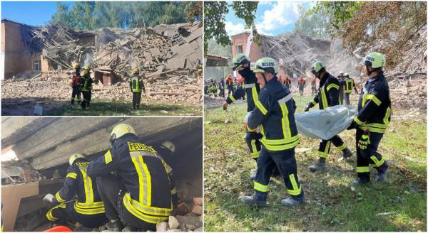 Teroare în nord-vestul Ucrainei. Şcoală din Romnî, distrusă de atacul ruşilor. Cadavrele angajaţilor au fost găsite printre dărâmături