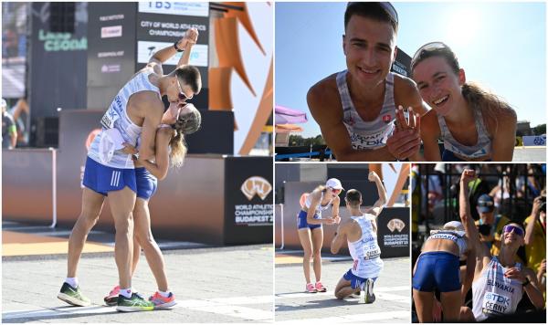 Cerere în căsătorie pe linia de sosire. Doi atleți slovaci s-au logodit la mondialele de atletism, spre deliciul tuturor fanilor prezenţi la Budapesta