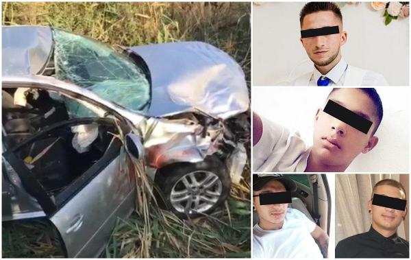 Cine e şoferul de 19 ani care s-a urcat beat la volan şi a ucis 3 tineri, în Sântimbru. După impact, maşina s-a oprit pe câmp, la 200 de metri distanţă