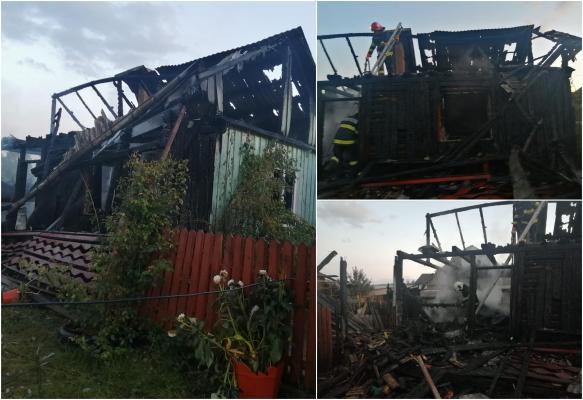 O locuinţă din Suceava s-a făcut scrum, după ce a fost cuprinsă de flăcări. Patru autospeciale au intervenit pentru a stăpâni focul