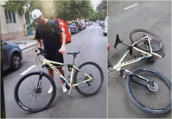Copil de 4 ani, accidentat de un curier pe bicicletă în Timişoara. Poliţia, pe urmele biciclistului care a fugit de la locul faptei