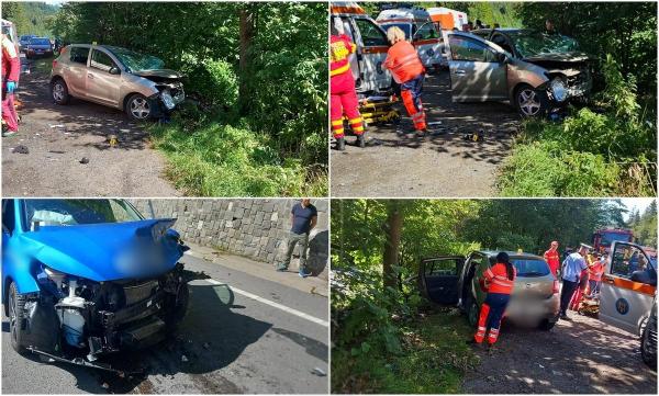 Impact violent, pe Valea Prahovei. Un mort și trei răniți, după ce o mașină a intrat pe contrasens și s-a izbit de alt vehicul
