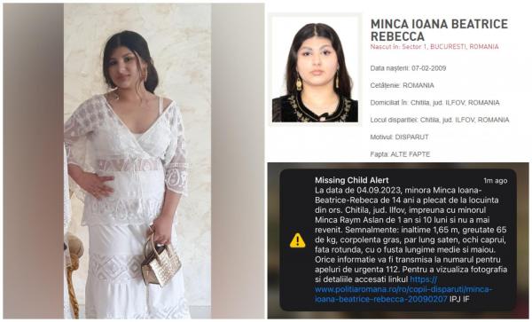 Fata de 14 ani, dată dispărută