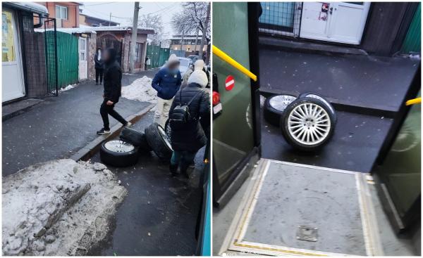 Bărbat din Capitală, prins în plină stradă, după ce a furase roţi de 4.700 de euro