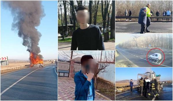 Momentul accidentului de la Galaţi în care au ars de vii doi tineri, de 16 şi 21 de ani. Ilie şi Dragoş erau unchi şi nepot
