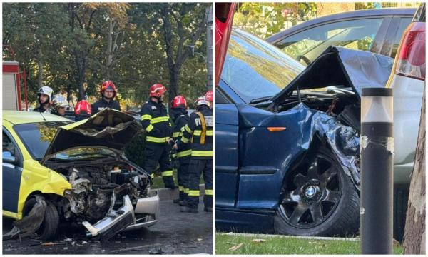 Două maşini s-au izbit pe Drumul Taberei, în Capitală