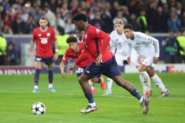 Jonathan David a marcat golul prin care Lille a învins-o pe Real Madrid în Liga Campionilor