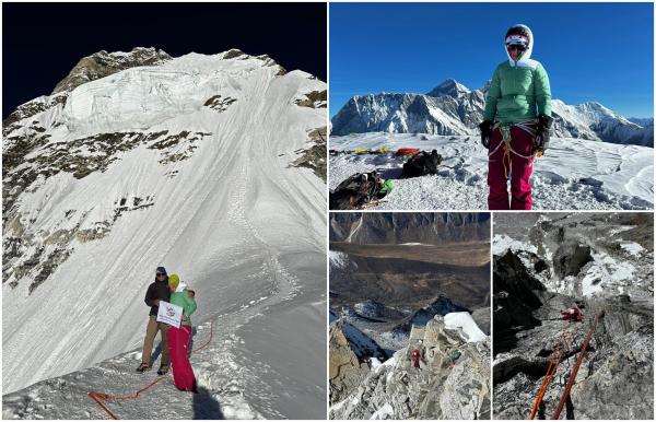 Performanţa incredibilă a Elizei, o salvamontistă din Braşov. A atins vârful Ama Dablam, de 6812 de metri, din Munţii Himalaya