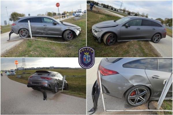 Un student a luat un Mercedes de 120.000 de euro "în probe" şi l-a făcut praf chiar în curtea fabricii. Era curios "cât duce" bolidul