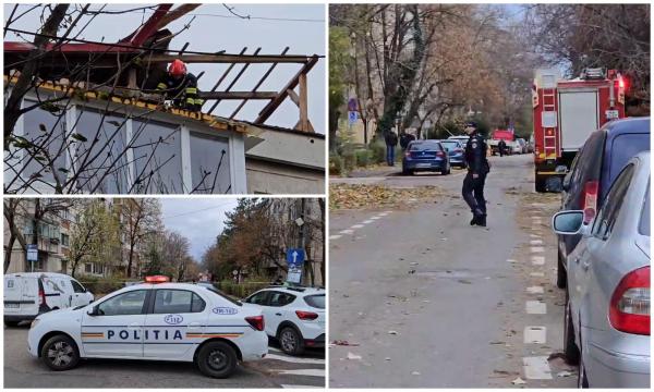 Tânăr rănit de un panou rupt de vântul puternic din Timișoara