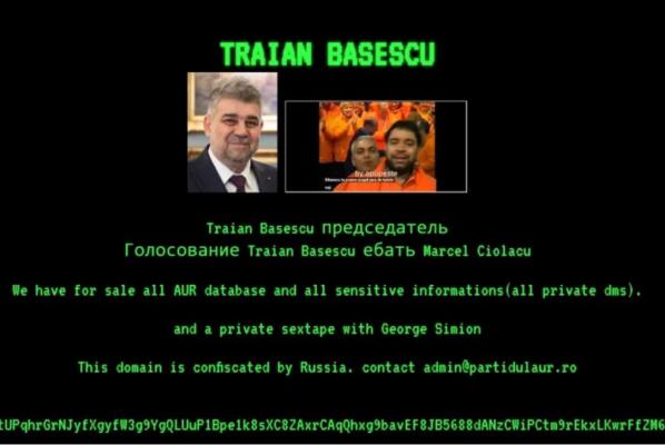 "Avem o casetă porno cu George Simion". Site-ul partidului AUR, atacat de hackeri: "Acest domeniu este confiscat de Rusia"