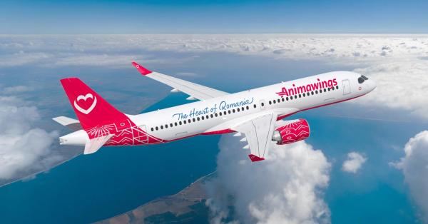 Prima aeronavă Airbus A220-300 din flota AnimaWings