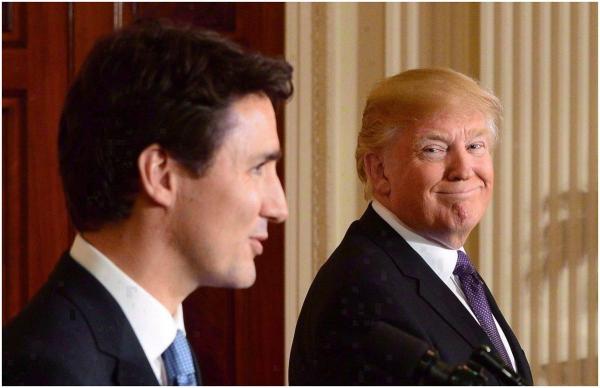 Donald Trump a glumit în fața lui Justin Trudeau că ar putea anexa Canada