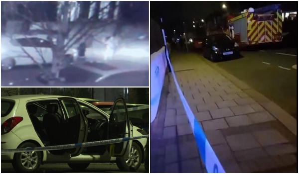 Momentul în care o mamă şi cei doi copii sunt stropiţi cu acid, în UK. Victimele se zbat între viaţă şi moarte