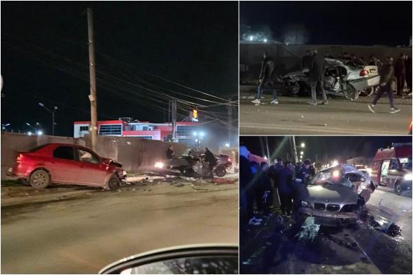 Doi tineri şi-au pierdut viaţa după un impact cumplit între un BMW şi o Dacia Logan, lângă Bucureşti. Un alt şofer de 60 de ani a fost rănit