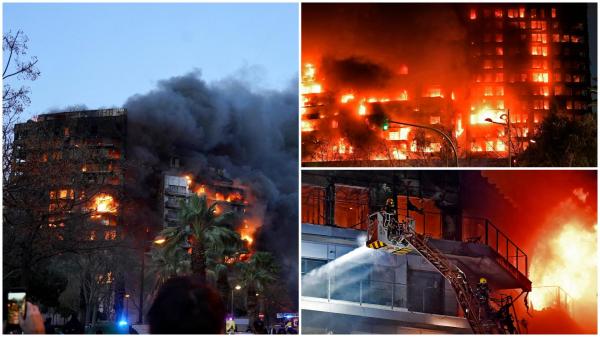 incendiu bloc Valencia