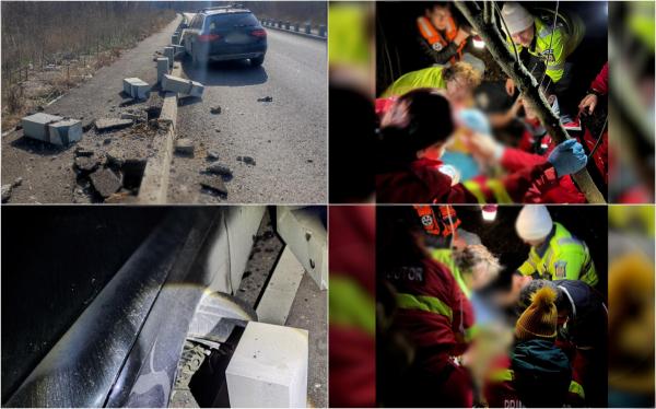 Femeie de 43 de ani, găsită rănită grav pe un câmp din Domnești. Și-a abandonat mașina pe drum după ce a intrat cu ea în mai mulţi stâlpi de beton