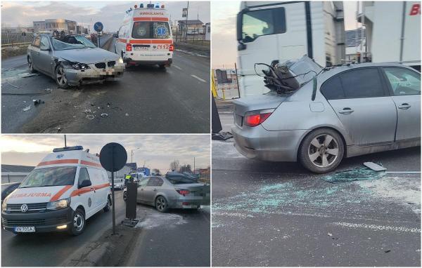 O tânără de 26 de ani a trăit clipe de spaimă, după ce s-a înfit cu BMW-ul într-o sărăriță, pe o șosea din Focșani