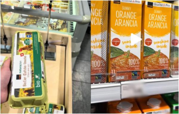 O româncă a filmat pretuțurile dintr-un magazin din Elveția. Cât costă acolo aliementele de bază