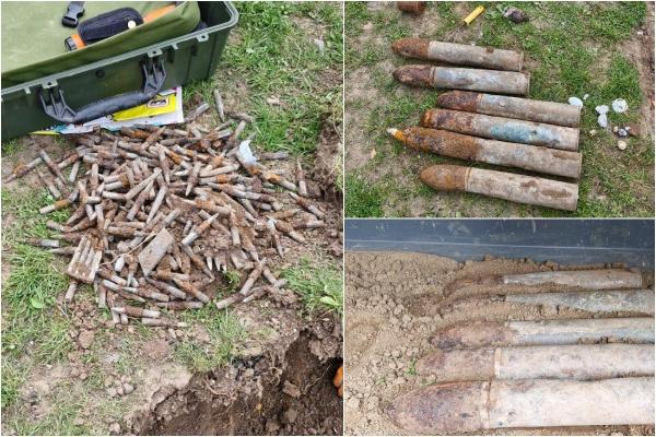 Depozit cu sute de proiectile din al Doilea Război Mondial, descoperit în curtea unui liceu din Iaşi. Muniţia se afla la 50 de metri de internat