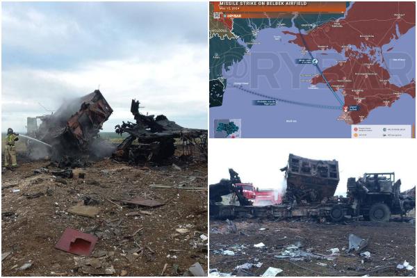 Ucrainenii au făcut prăpăd la baza militară Belbek din Crimeea. Ruşii sunt furioşi: "Lansatoarele ATACMS, amplasate la granița cu România"