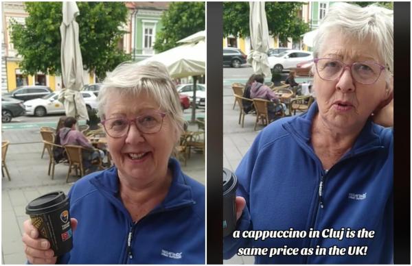 O turistă din Marea Britanie, şocată de cât costă o cafea în Cluj-Napoca. "Doamne, e acelaşi preţ ca în UK"