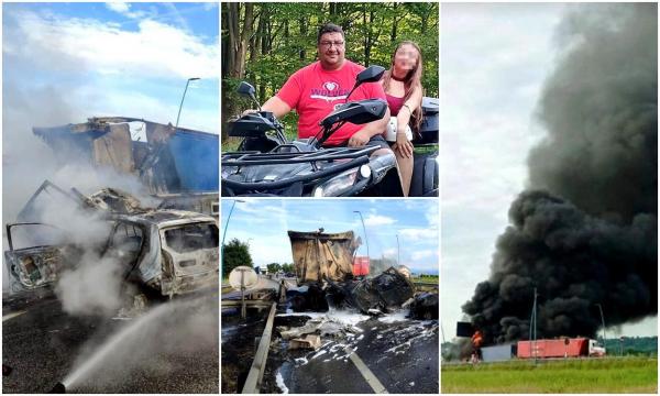 Costel, un șofer român de TIR, a murit carbonizat pe un drum din Italia. Camionul a luat foc, după ce s-a ciocnit frontal cu un alt autotren