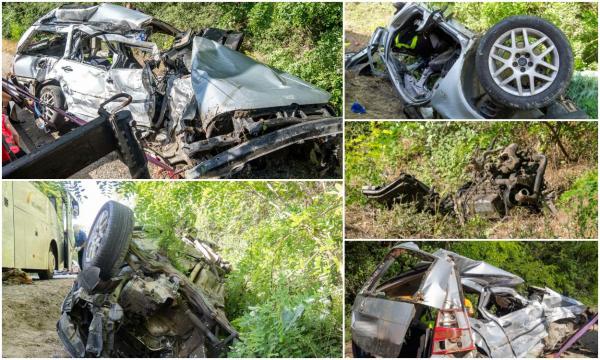 Tineri români, morţi pe o autostradă din Ungaria. Impactul a fost atât de puternic, încât motorul maşinii s-a desprins de caroserie