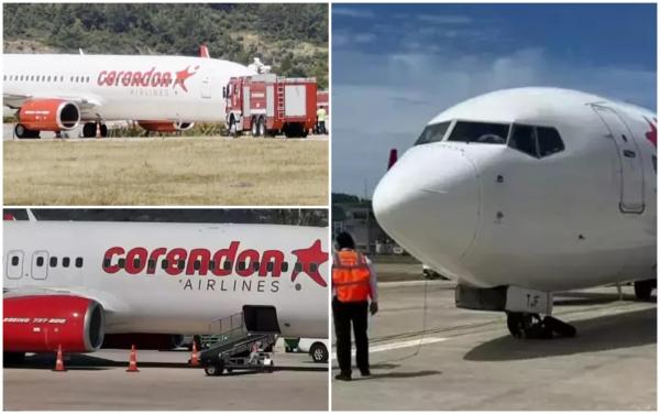 Clipe de groază la bordul unui avion Boeing cu 190 de pasageri. O anvelopă a explodat în timp ce aeronava ateriza pe un aeroport din Turcia