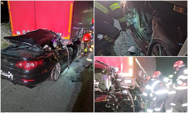 Un tânăr de 22 de ani a murit pe loc, după ce a intrat cu maşina sub TIR, pe autostrada A1. Camionul era parcat regulamentar