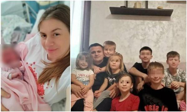 "O binecuvântare!" Simona, o mămică româncă din Italia, a născut al zecelea copil. Familia trăiește doar din salariul de muncitor al tatălui