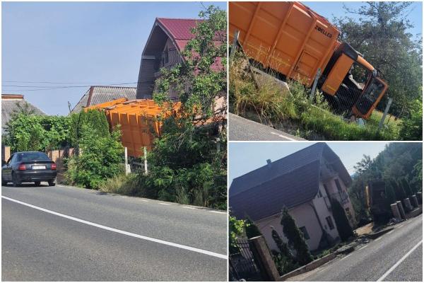 Accident înfiorător. Şoferul unei camion de gunoi a murit după ce frânele i-au cedat şi a sărit din mers de la volan, în Maramureş