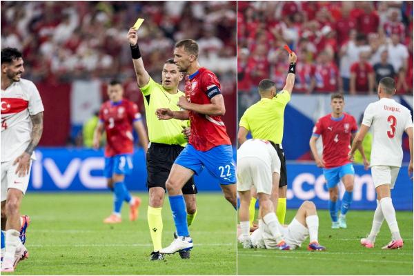 Arbitrul român Istvan Kovacs a acordat cele mai multe cartonaşe din istoria EURO, la meciul tensionat dintre Turcia şi Cehia