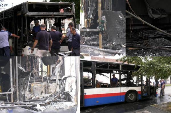 Un autobuz a luat foc în mers în Oradea. Şoferul şi pasagerii s-au autoevacuat