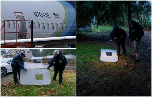 Alaska Air a returnat companiei Boeing avionul căruia i s-a desprins o uşă în timpul zborului