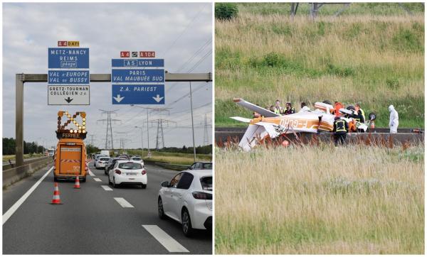Un avion ușor s-a prăbușit în apropiere de Paris, pe autostrada A4
