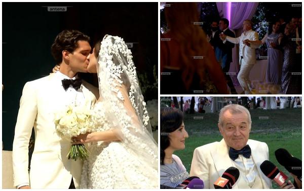 "Eu vreau să mă abţin". Gigi Becali, show pe ringul de dans la nunta lui Ianis şi Elena Hagi