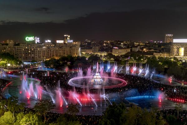 (P) Spectacolele de apă, muzică și lumini de la Fântânile Urbane sărbătoresc din 26 iulie performanța olimpică a sportivilor români