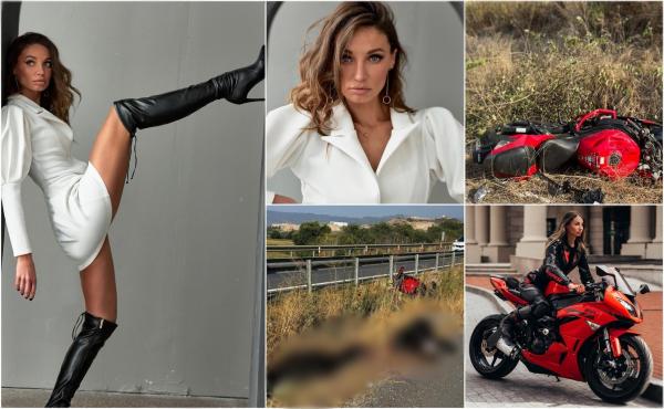 Influenceriță rusoaică, moarte cumplită în Turica. A pierdut controlul motocicletei, s-a înfipt într-un TIR și a fost proiectată într-un șant
