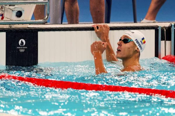 JO 2024: David Popovici s-a calificat în finala la 100 metri liber. Românul luptă pentru o nouă medalie miercuri seară