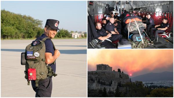România a trimis pompieri alți 44 de pompieri în Grecia, pentru a ajuta la stingerea incendiilor. Infernul se apropie de Atena