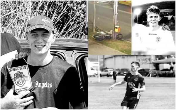 "Drum lin către ceruri, Alberto!" Un tânăr fotbalist de 26 de ani şi-a pierdut viaţa în Bârlad, după ce s-a înfipt cu motocicleta într-un copac