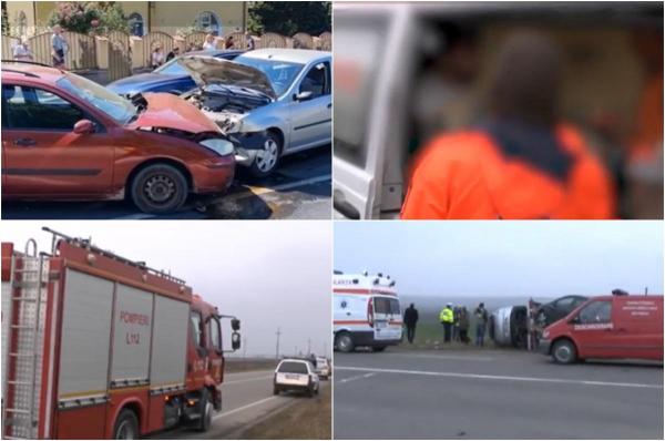 Accidente aproape trase la indigo în Neamţ, Doi șoferi imprudenți au cauzat haos pe șosea și au băgat mai mulți în spital