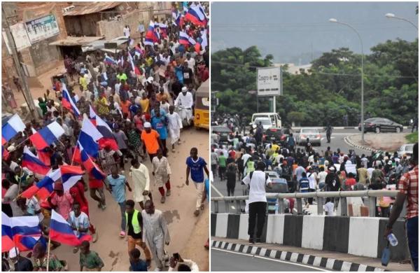 Zeci de protestatari din Nigeria, arestaţi pentru că au fluturat steagul Rusiei